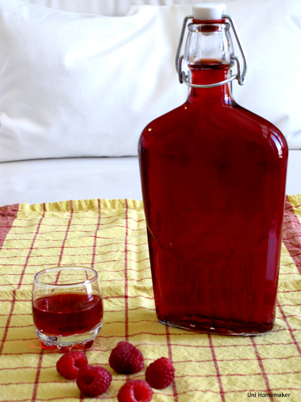 Homemade Raspberry Liqueur