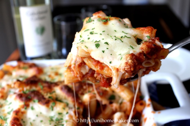 Baked Rigatoni with Chicken Sausage