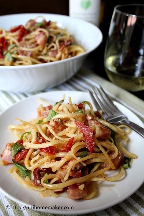 Linguini with Pancetta and Sun-Dried Tomatoes