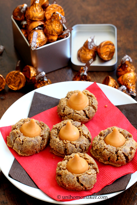 Peanut Butter Pumpkin Spice Kiss Cookies