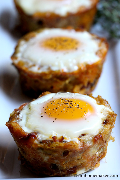 Leftover Stuffing and Chorizo Egg Cups